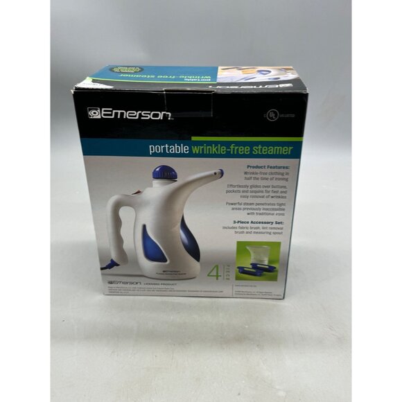 Emerson Portable Wrinkle-Free Steamer 4-Piece Set Snap-On Lint Remover READ NEW - Picture 5 of 9